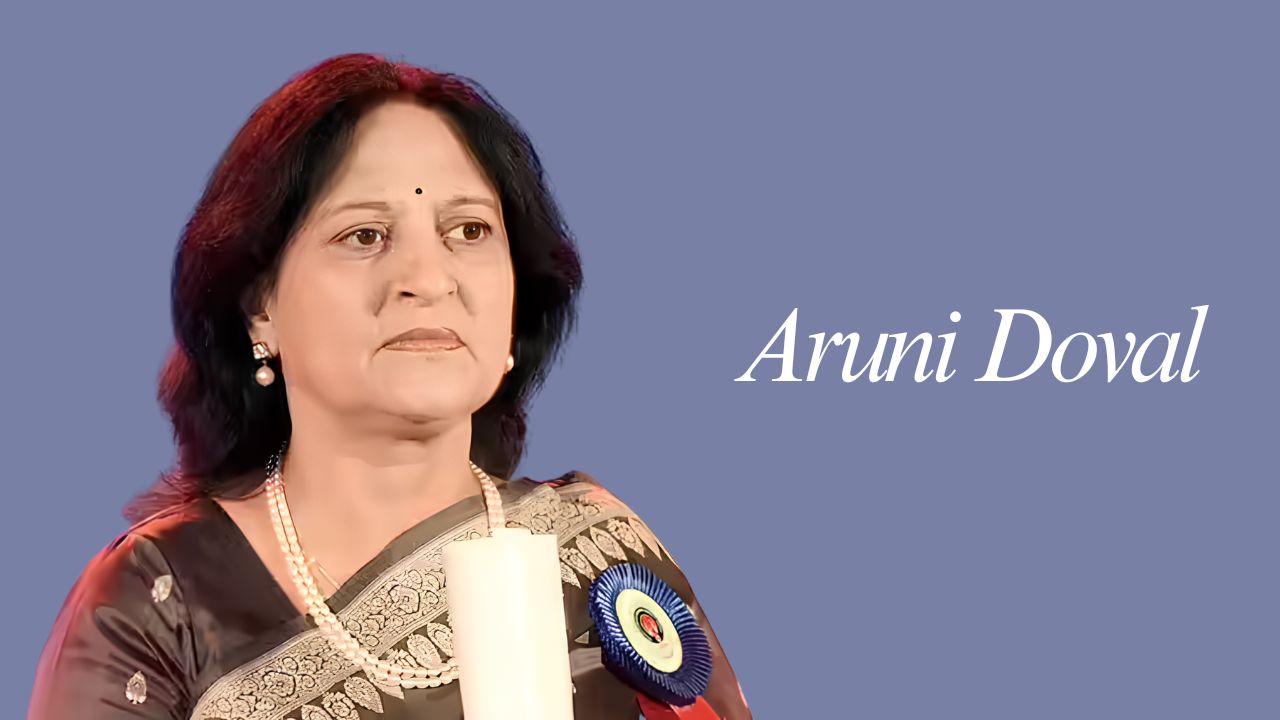 Aruni Doval biography featuring Ajit Doval’s wife, family details, career, and life story
